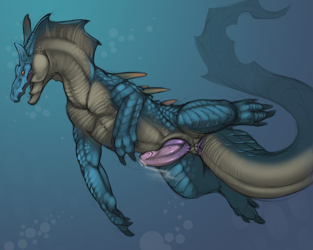 2012 anus blue_theme bodily_fluids capcom conditional_dnp cum cum_in_water cum_underwater e621 erection feral genital_fluids genitals lagiacrus leviathan_(mh) male male_feral monster_hunter nude open_mouth penis precum scalie sea_serpent solo tail thick_tail tojo_the_thief underwater water water_clouding