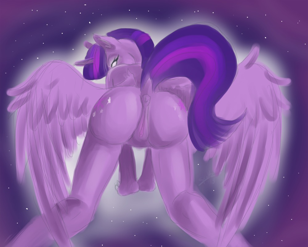 2013 5:4 all_fours anatomically_correct anatomically_correct_genitalia anatomically_correct_vulva animal_genitalia animal_vulva anthro anthrofied anus biped butt cutie_mark e621 equid equine equine_genitalia equine_vulva feathered_wings feathers female friendship_is_magic fur genitals hair hasbro horn looking_back mammal multicolored_hair my_little_pony mythological_creature mythological_equine mythology presenting purple_body purple_feathers purple_fur purple_hair raised_tail skuttz solo spread_legs spreading tail twilight_sparkle_(mlp) two_tone_hair vulva winged_unicorn wings