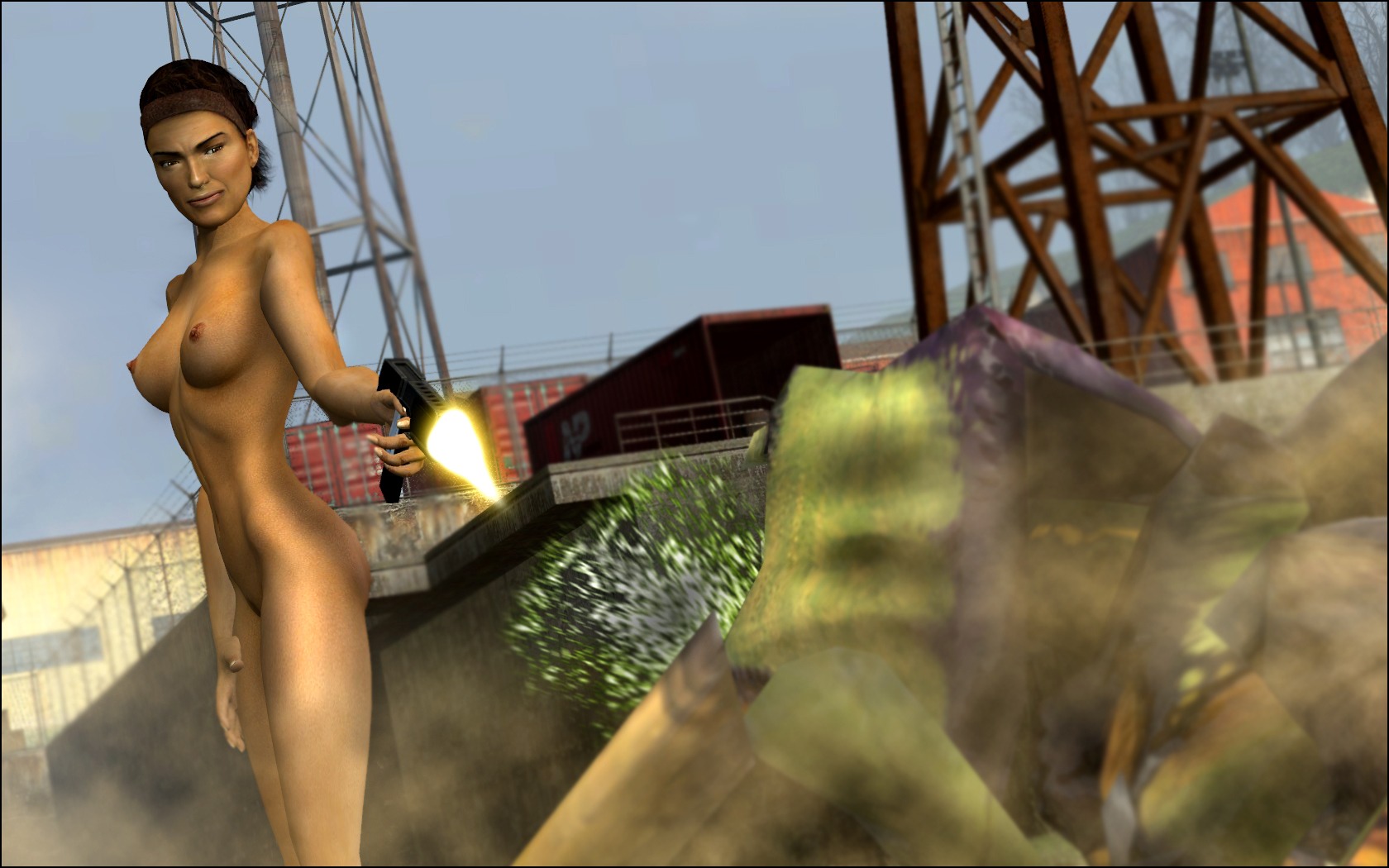 1girls 3d alyx_vance antlion_(half-life_series) completely_naked completely_nude death female garry's_mod half-life_(series) half-life_2 hertzel human human_female nude nude_female rule34