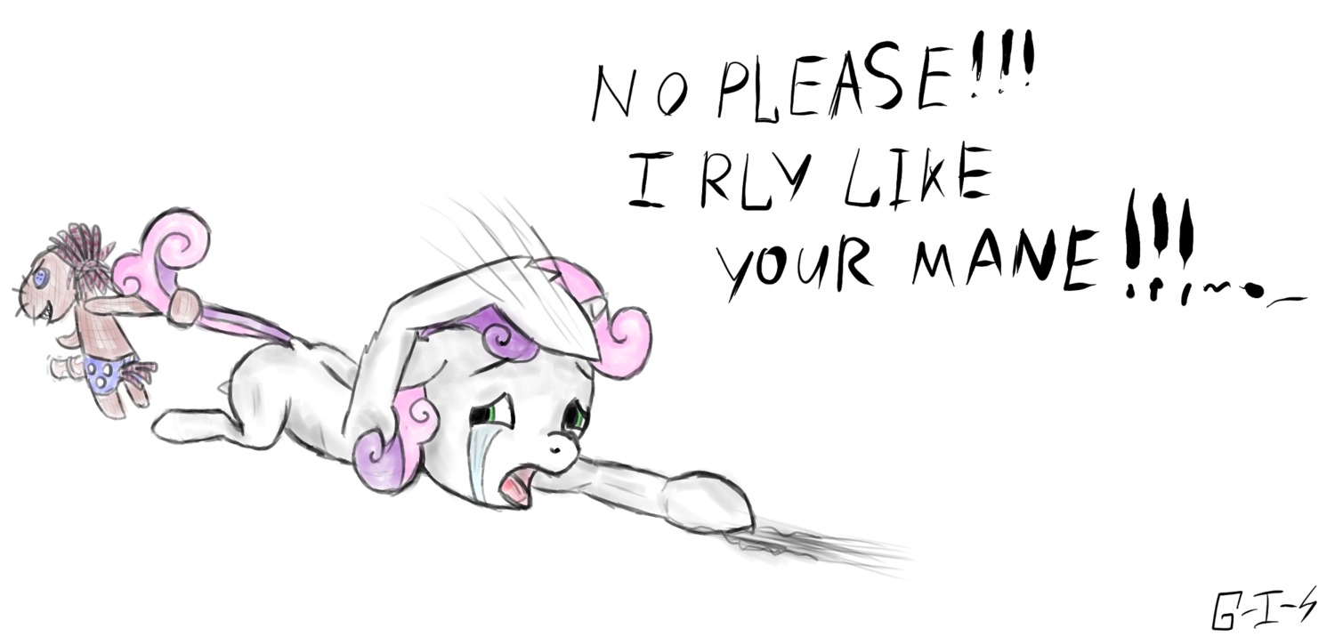 equine female feral friendship_is_magic gis horse my_little_pony pony rule34 smarty_pants smartypants_(mlp) smooth_skin sweetie_belle_(mlp) unicorn