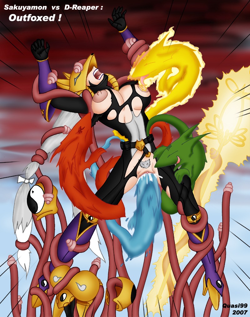 digimon female monster_cock quasi99 rule34 sakuyamon tagme tentacle tentacle_sex