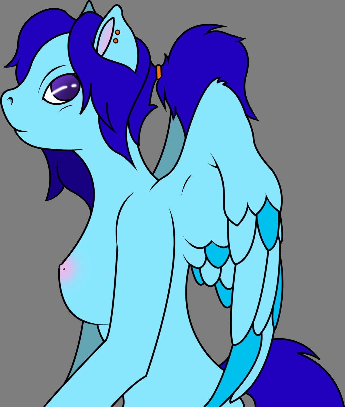 alpha_channel anthro anthrofied blue_body blue_skin butt e621 equid equine fan_character feathered_wings feathers female hasbro hi_res lunaesshadow mammal my_little_pony mythological_creature mythological_equine mythology pegasus solo tail wings
