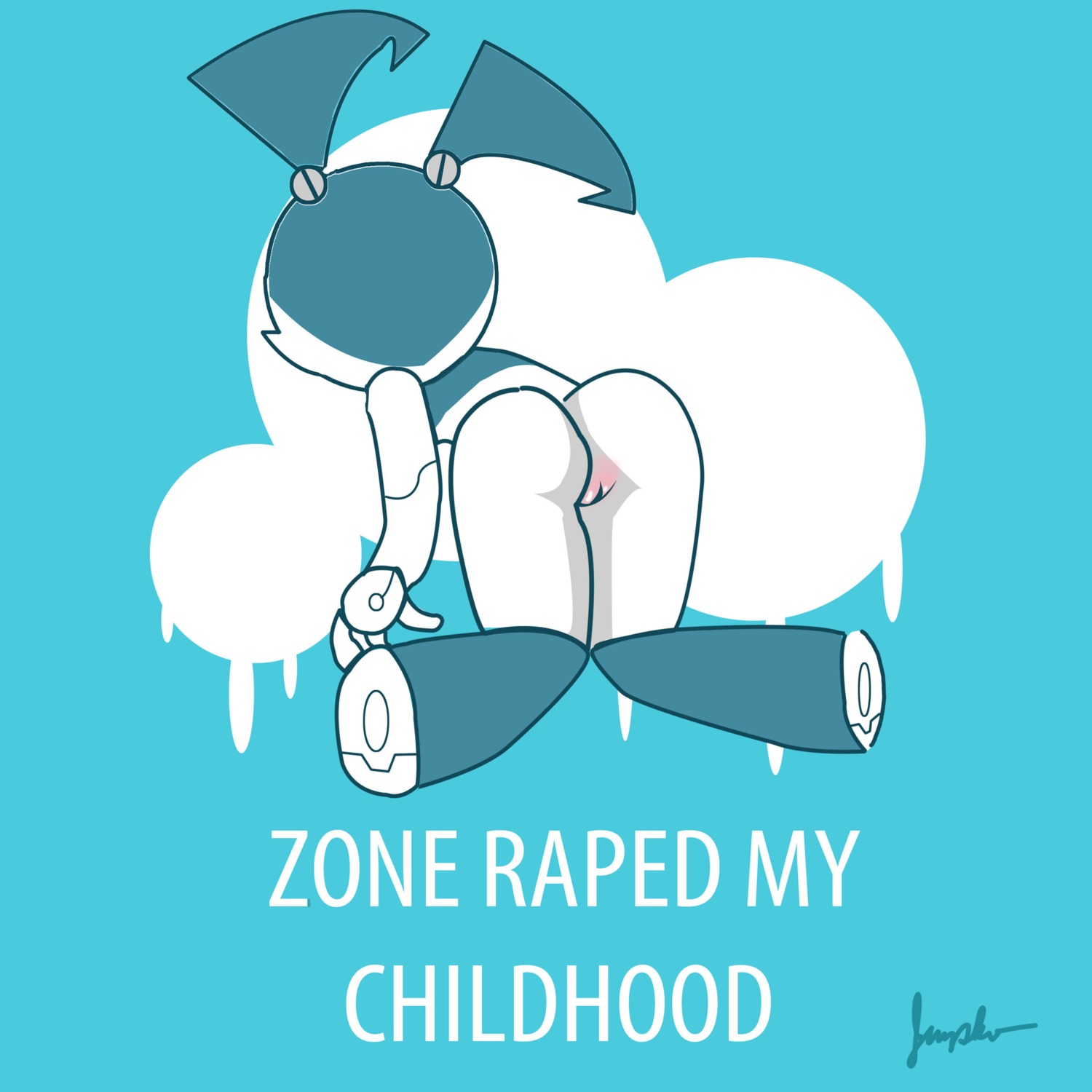 1girls 2d ass blue_background color colored english english_text female female_only humanoid implied_rape jenny_wakeman my_life_as_a_teenage_robot nickelodeon paheal pussy robot robot_girl robot_humanoid rule34 rule_34_(paheal) smooth_skin solo solo_female tagme text vagina white_text zone
