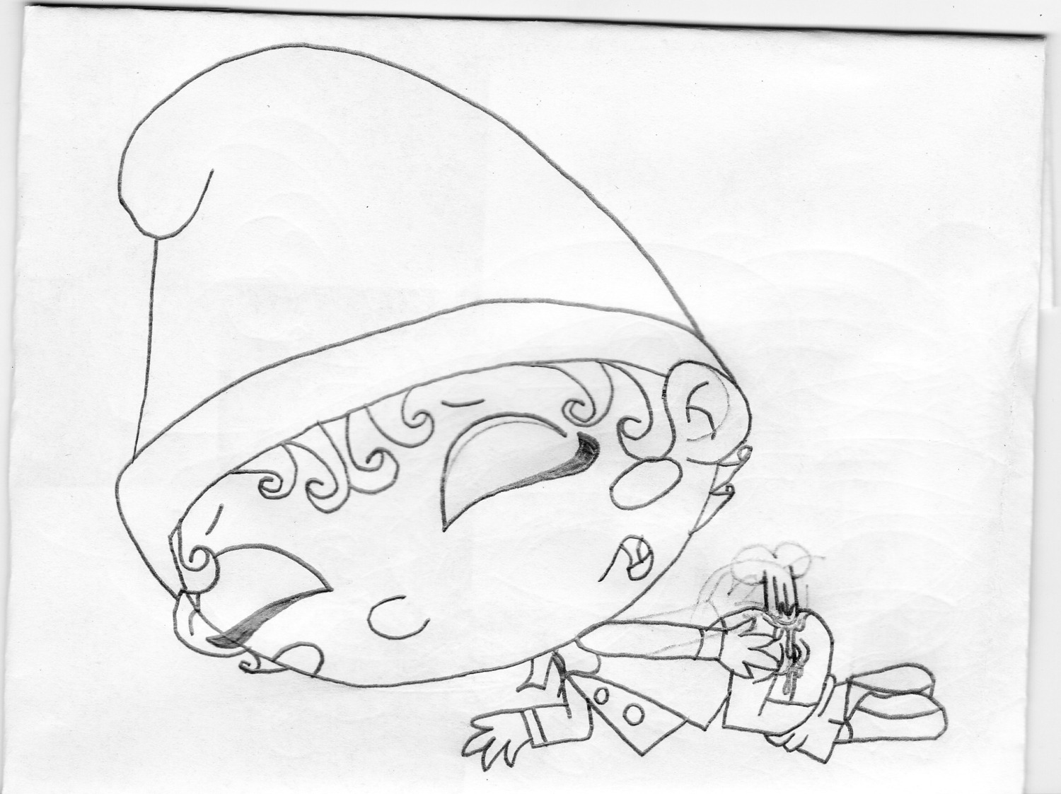 anal anal_sex blush_stickers eyes_closed female hat monochrome open_mouth rule34 the_smallest_gnome vasya
