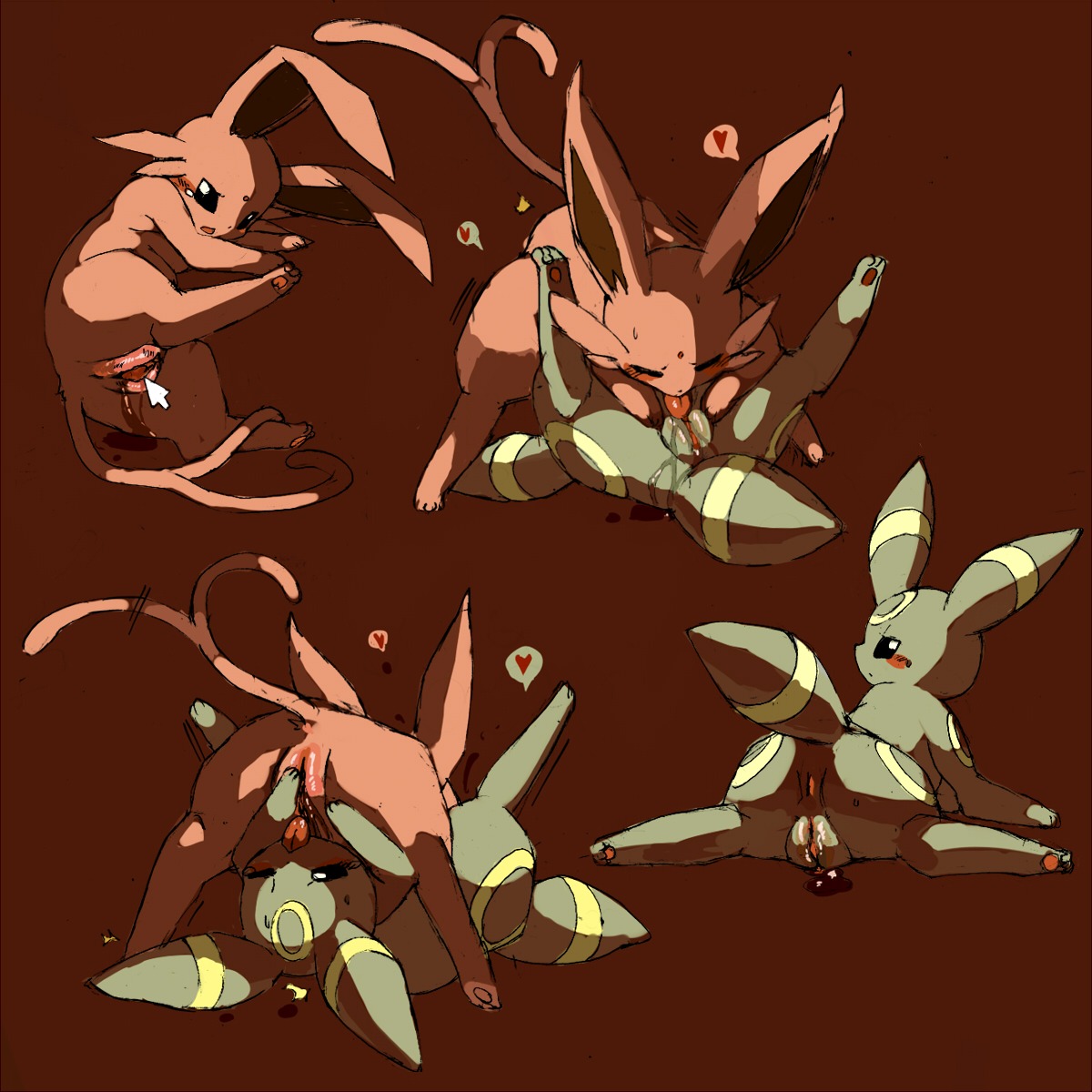 1:1 69_position anus black_body black_fur blush bodily_fluids brown_background butt crying cunnilingus cursor directional_arrow duo e621 ears_up eeveelution espeon feet female female/female feral feral_on_feral fur generation_2_pokemon genital_fluids genitals halsione heart_symbol hi_res hindpaw legs_up licking looking_at_viewer looking_back lying markings multi_tail multiple_poses multiple_positions nintendo on_back open_mouth oral pawpads paws pink_body pink_fur pink_tongue plump_labia pokemon pokemon_(species) pose presenting presenting_anus presenting_hindquarters presenting_vulva raised_tail sex simple_background sketch_page spread_legs spread_vulva spreading tail tears tongue tongue_out umbreon vaginal vaginal_fluids vulva wet