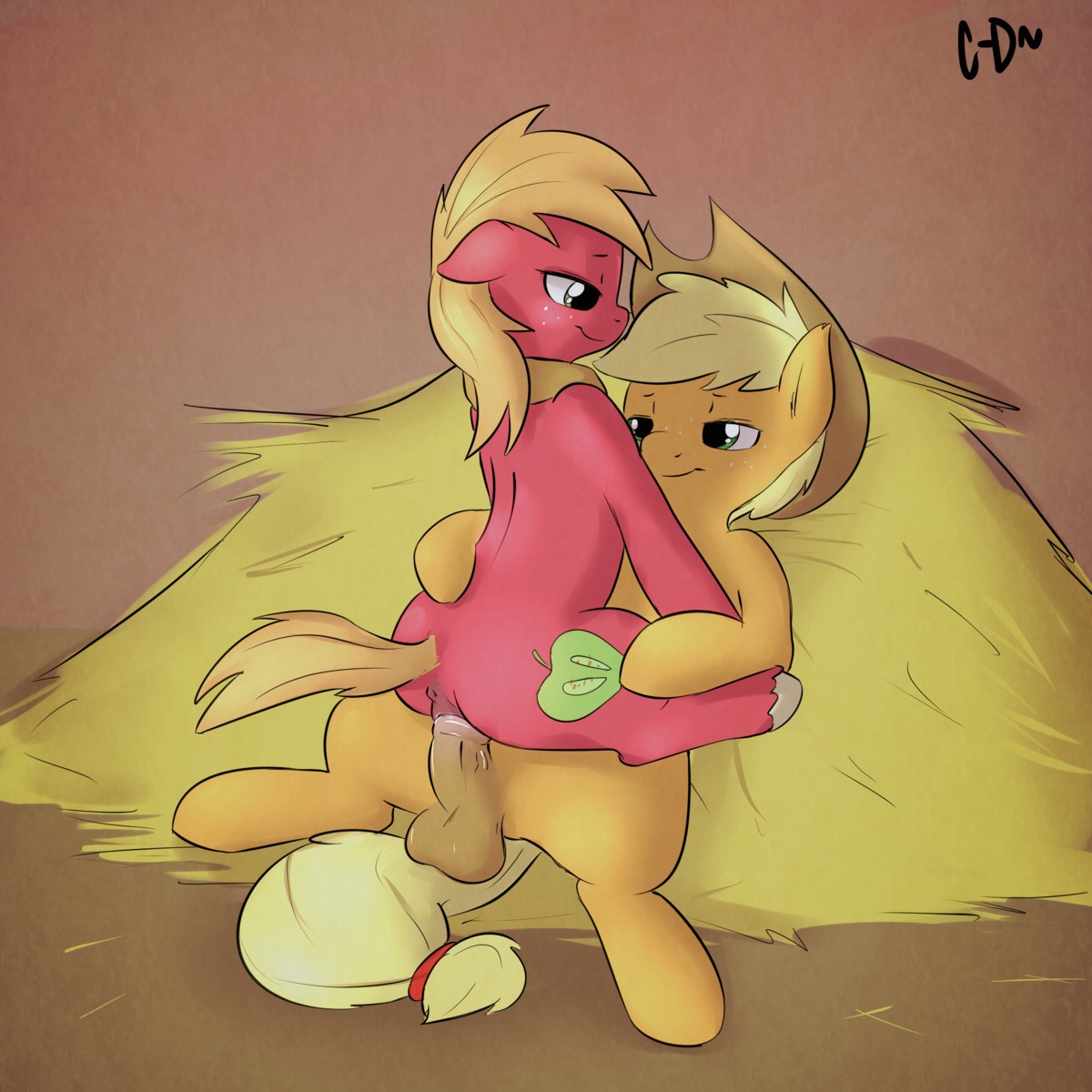 1:1 2013 anus applejack_(mlp) atrolux big_macintosh_(mlp) blonde_hair brother_(lore) brother_and_sister_(lore) butt clothing conditional_dnp cowboy_hat crossgender cutie_mark digital_media_(artwork) duo e621 earth_pony equid equine erection female female_penetrated feral freckles friendship_is_magic from_front_position fur genitals green_eyes gynomorph gynomorph/female gynomorph_penetrating gynomorph_penetrating_female hair hasbro hat hay headgear headwear hi_res horse incest_(lore) intersex intersex/female intersex_penetrating intersex_penetrating_female lying mammal mastery_position mostly_nude my_little_pony nude on_back on_lap on_top orange_body orange_fur penetration penile penile_penetration penis penis_in_vagina pony rear_view red_body red_fur sex sibling_(lore) sister_(lore) sitting sitting_on_lap straddling vaginal vaginal_penetration vulva