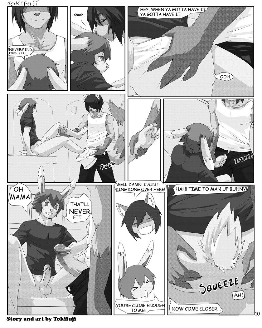4:5 anthro big_penis bottomless bottomwear bottomwear_down bottomwear_pull butt butt_grab clothed clothing clothing_pull comic dear_hustler dialogue duo e621 english_text erection genitals greyscale hand_on_butt humanoid_genitalia humanoid_penis lagomorph leporid male male/male mammal monochrome multiple_scenes pants pants_down pants_pull partially_clothed penis procyonid rabbit raccoon sitting smile tail text tokifuji undressing