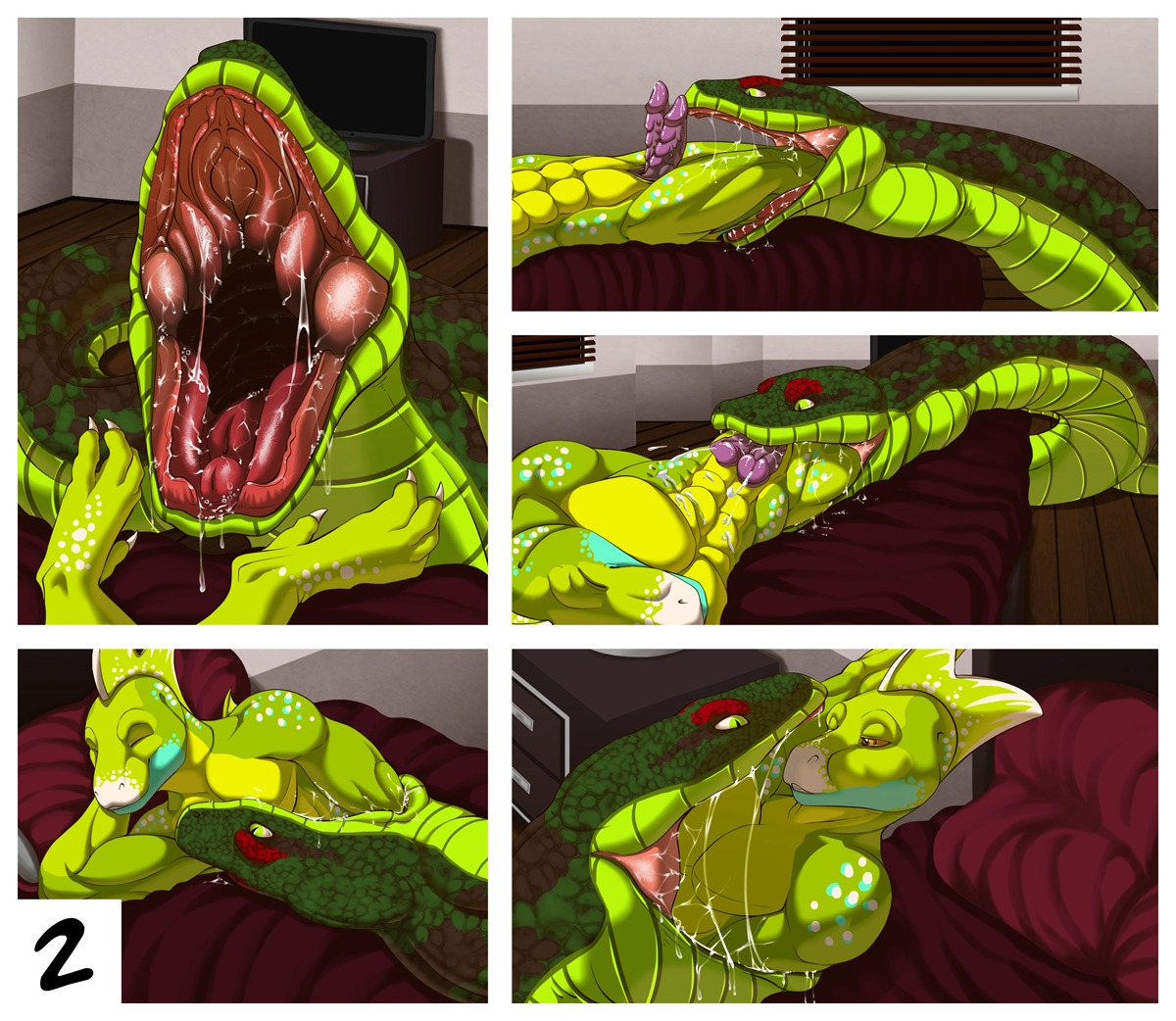 2_penises abs ambiguous_gender animal_genitalia animal_penis anthro athletic bed bedroom bestiality biceps blue_body blue_skin bodily_fluids brown_body brown_scales claws comic conditional_dnp cum cum_on_belly cum_on_body cum_on_chest cum_on_penis cum_on_self cum_string cumshot danza double_cumshot duo e621 eating ejaculation erection eyes_closed feral fin furniture gaping_mouth genital_fluids genital_slit genitals green_body green_eyes green_scales green_skin growth helmeted_lizard hemipenes imminent_vore interspecies lizard male markings multi_cumshot multi_genitalia multi_penis muscular neck_bulge nude open_mouth orgasm pecs penile_spines penis pillow plumed_basilisk precum presenting purple_penis reptile saliva scales scalie sheath sleeping snake spots swallowing teeth toe_claws tongue tongue_out tongue_sheath unhinged_jaw vinnig vore waking_up white_body white_skin willing_prey yellow_body yellow_eyes yellow_skin